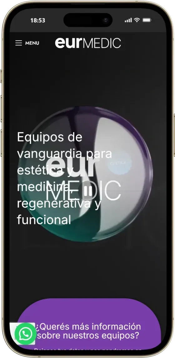 Captura de celular de Eurmedic, pantalla 1