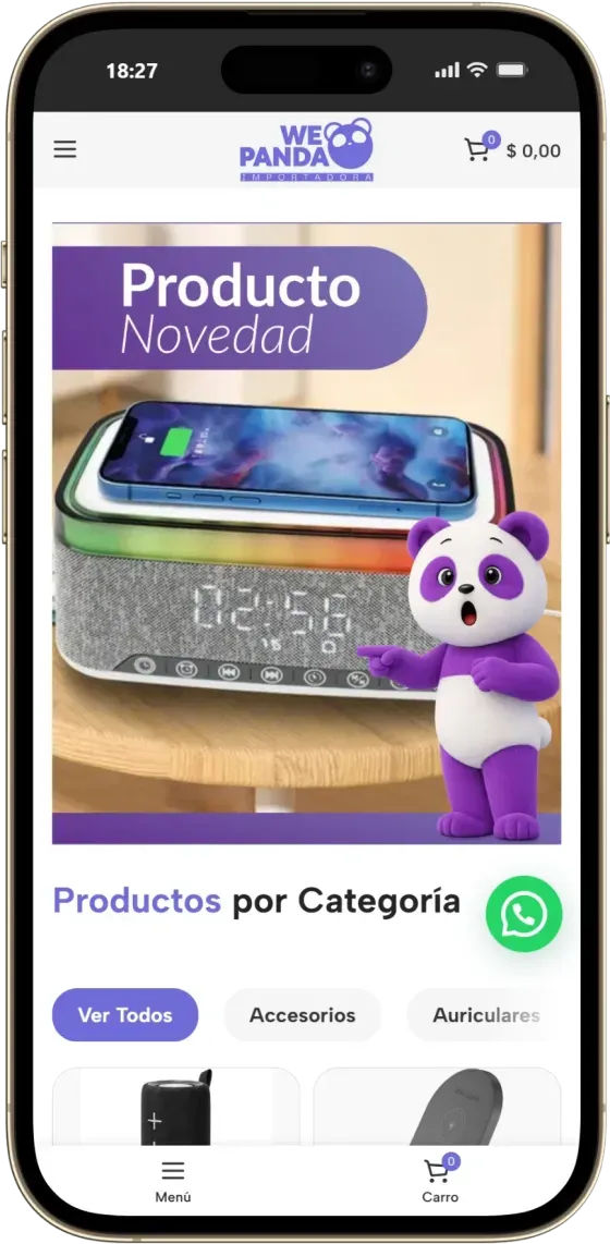 Captura de celular de We Panda, pantalla 1