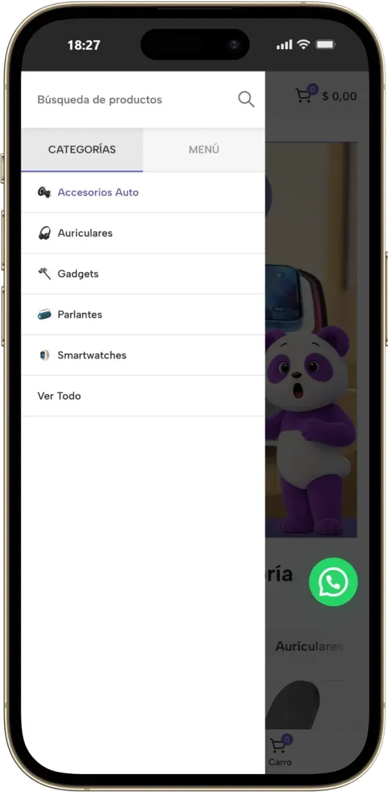 Captura de celular de We Panda, pantalla 2