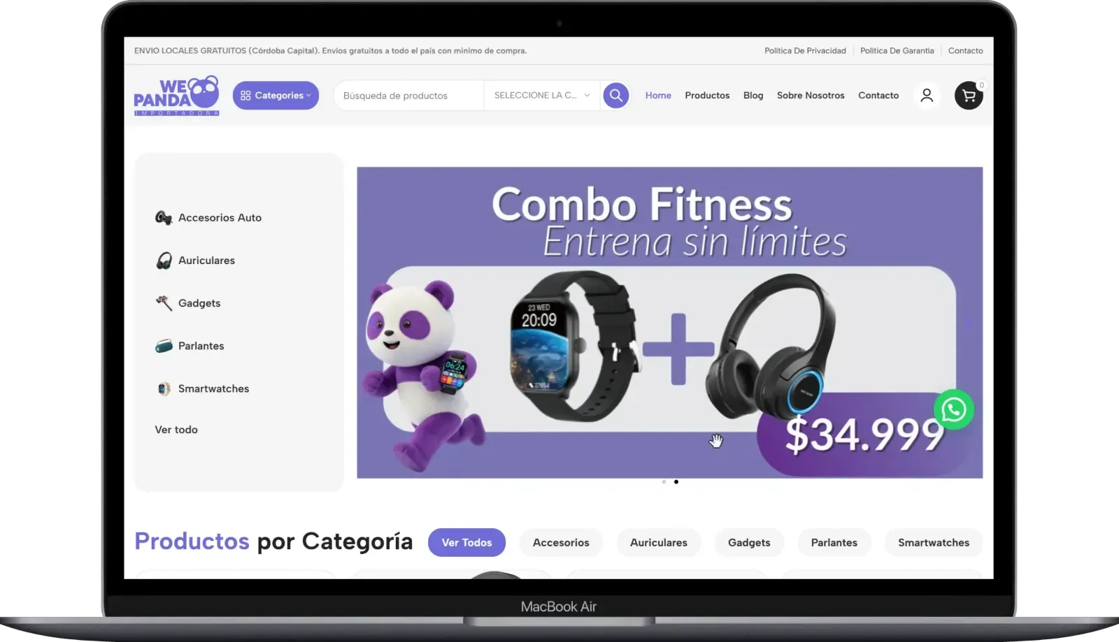 Captura de escritorio de We Panda, pantalla 1