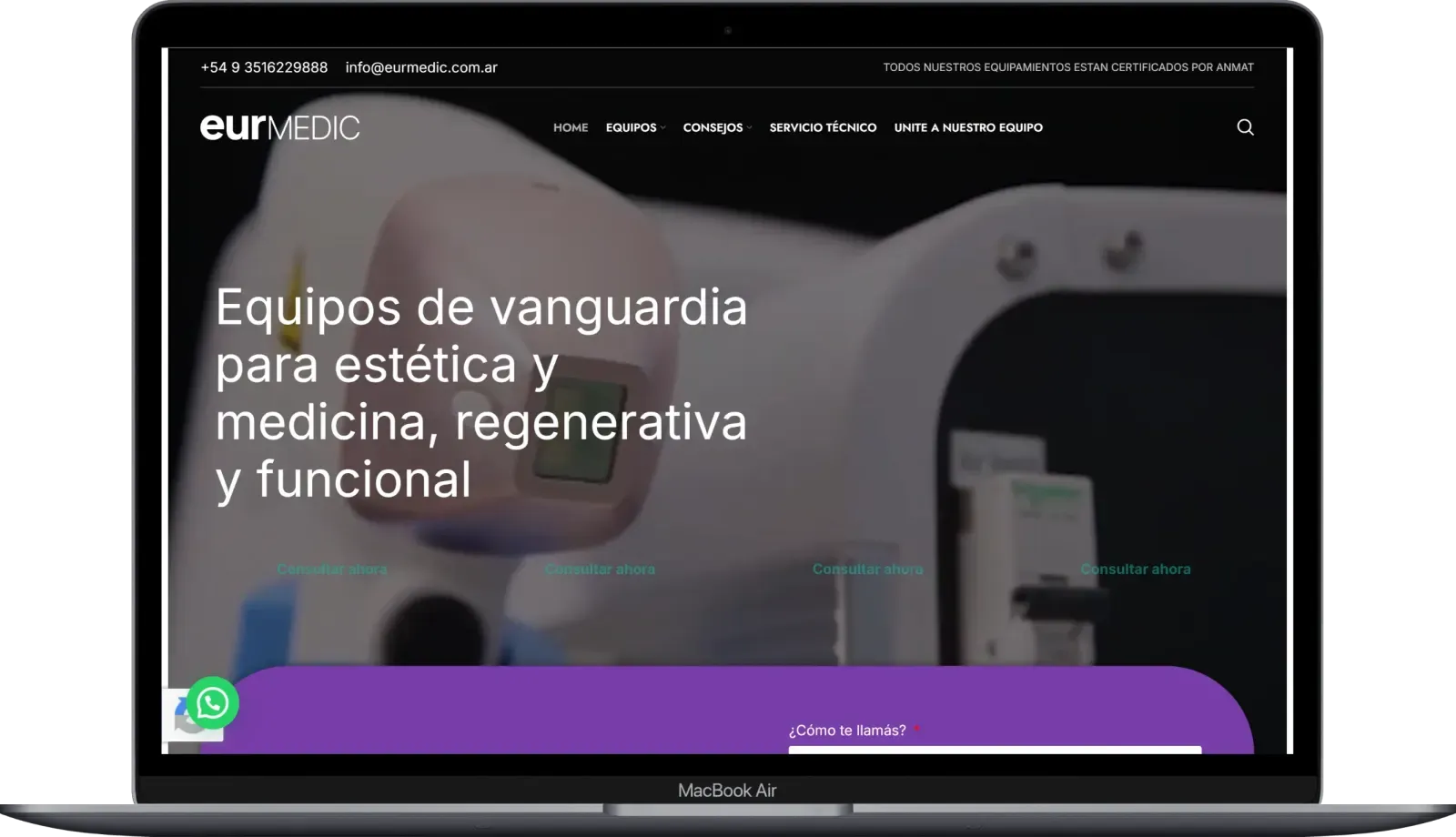 Captura de escritorio de Eurmedic, pantalla 1