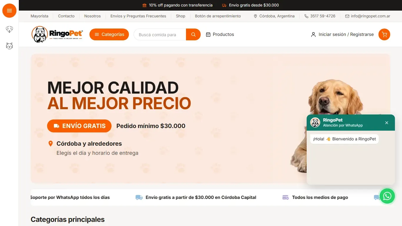 Captura de escritorio de RingoPet, pantalla 1