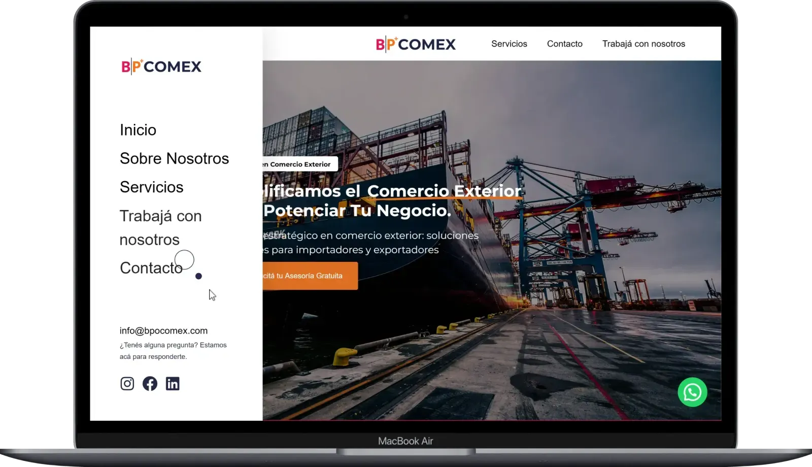 Captura de escritorio de BP Comex, pantalla 2