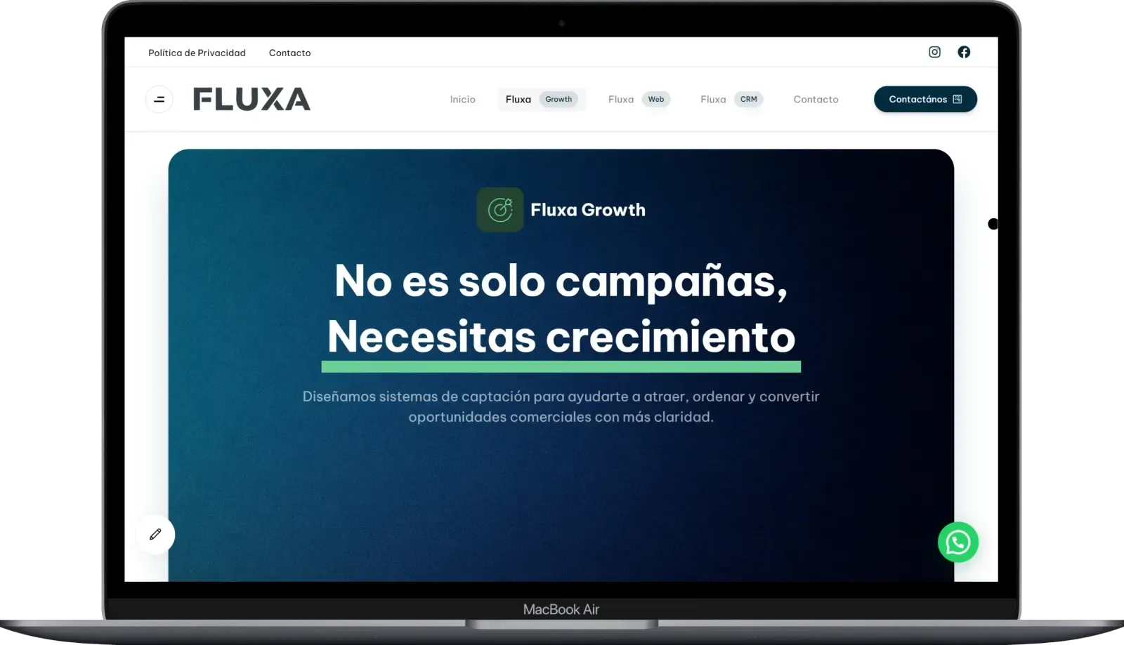 Captura de escritorio de Fluxa, pantalla 2