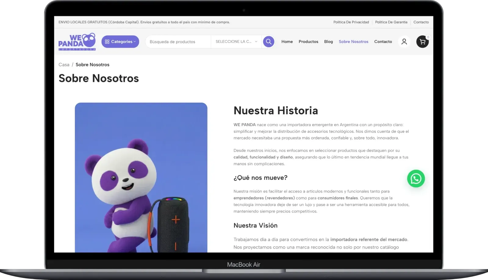Captura de escritorio de We Panda, pantalla 3
