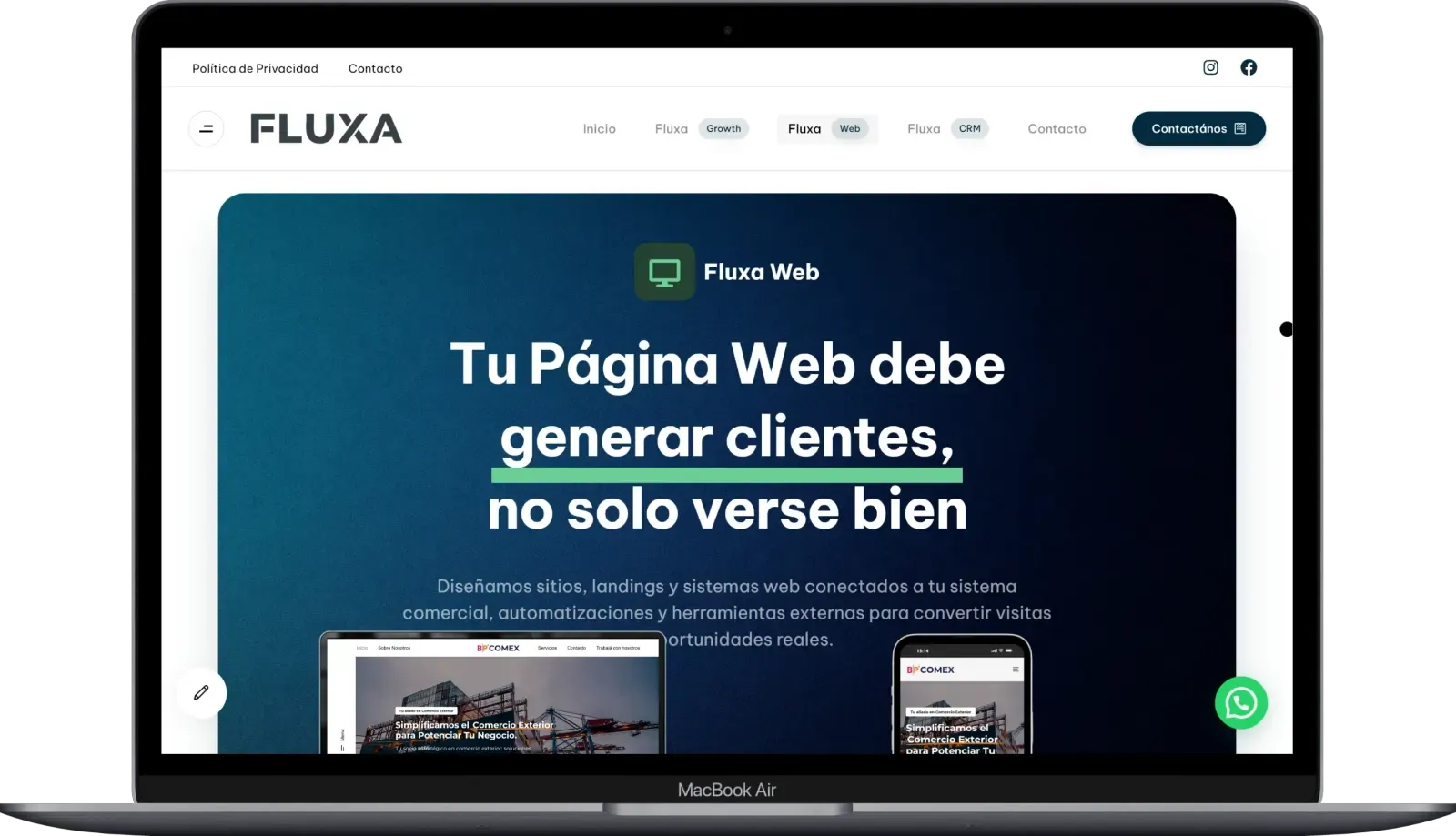 Captura de escritorio de Fluxa, pantalla 3